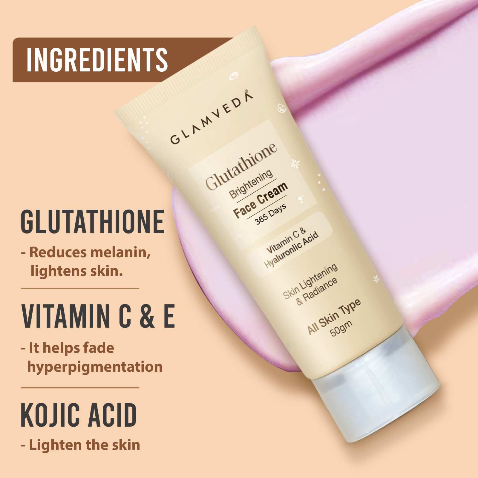 Glamveda Glutathione Brightening Face Cream