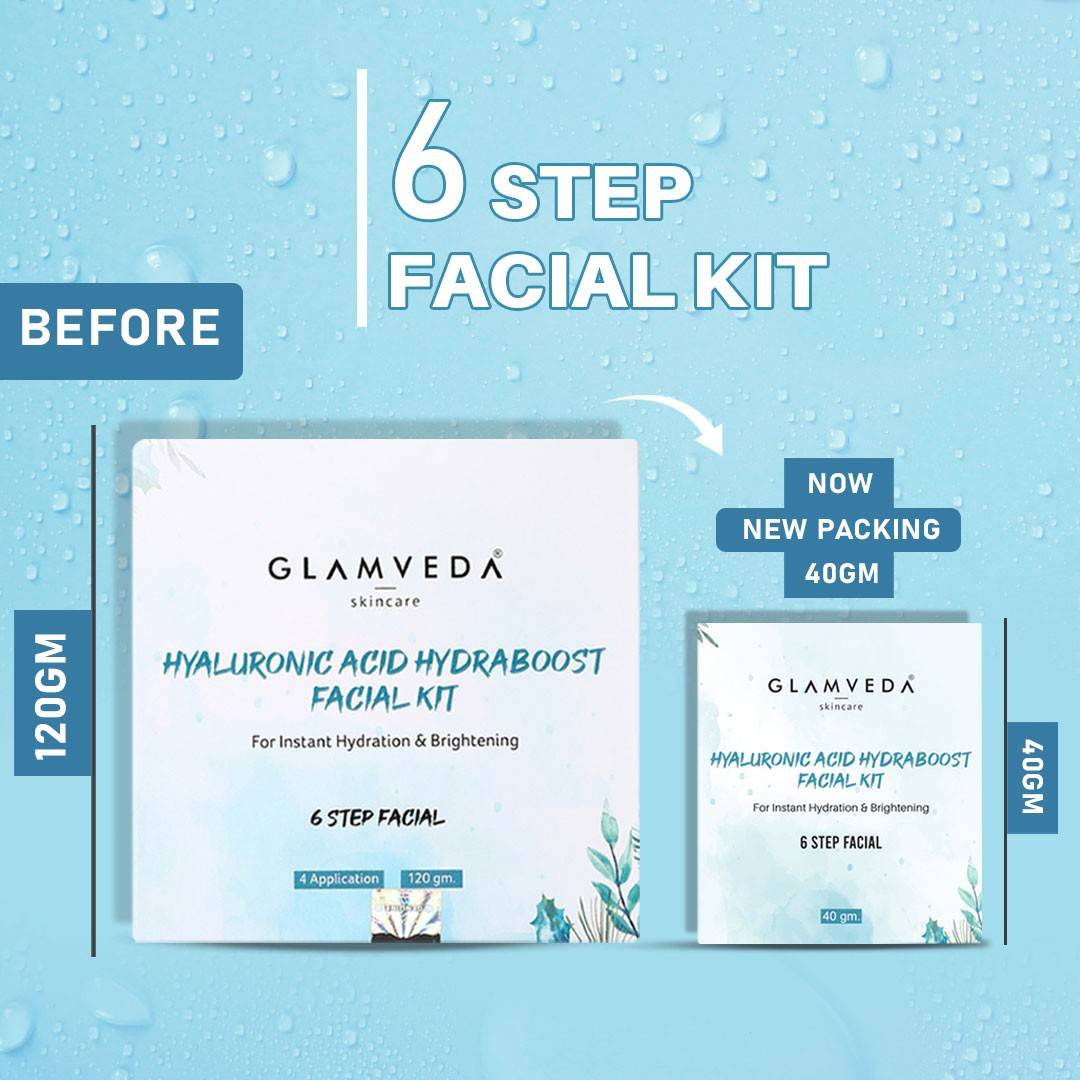 Glamveda Hyaluronic Acid Hydra boost Facial Kit 40gm