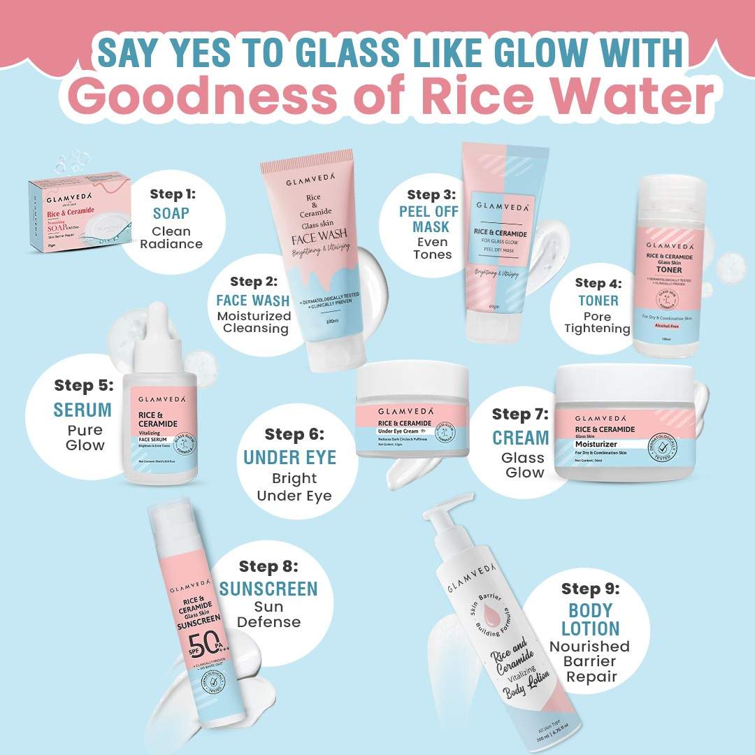 Glamveda Glass Skin Rice & Ceramide Under Eye Cream
