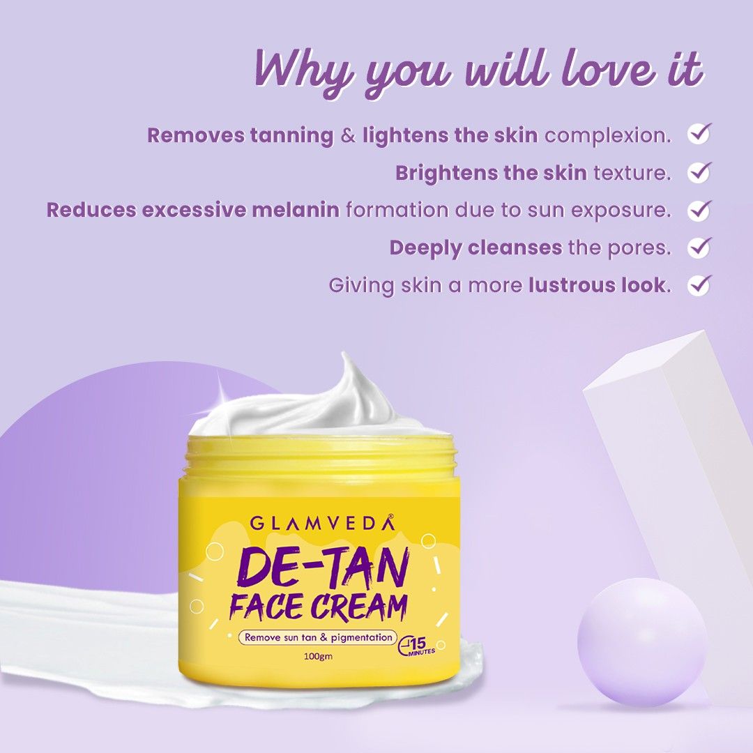 Glamveda De-Tan Face Cream