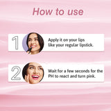 Glamveda PH Lipstick – Black to Glossy Pink Magic with Long-Lasting Nourishment & SPF 10 (4Gm)