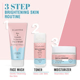 Glamveda Korean Glass Skin Rice & Ceramide 3 Step Combo | Face Wash, Toner & Moisturizer