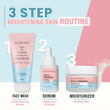 Glamveda Korean Glass Skin Rice & Ceramide 3 Step Combo | Face Wash, Serum & Moisturizer