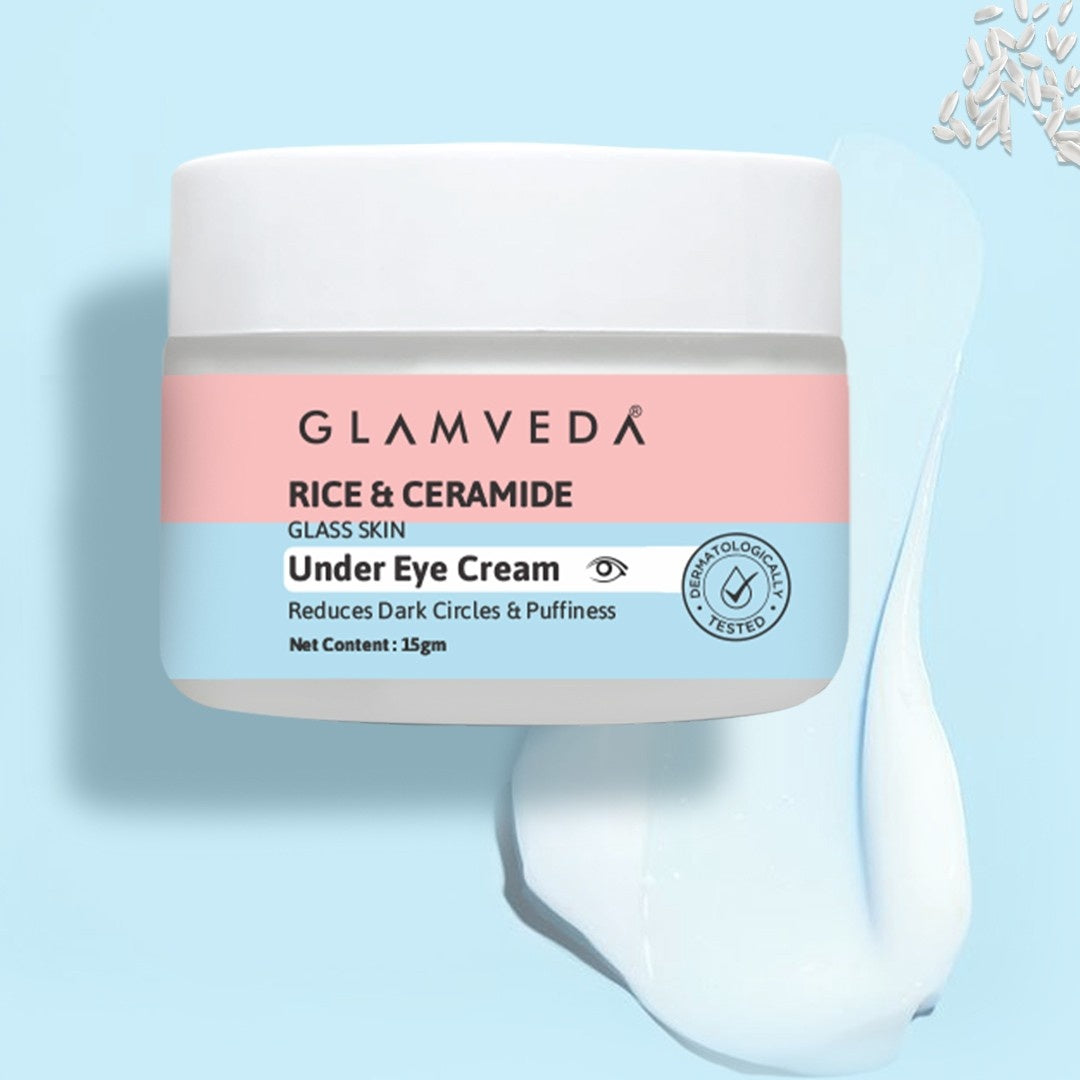 Glamveda Glass Skin Rice & Ceramide Under Eye Cream