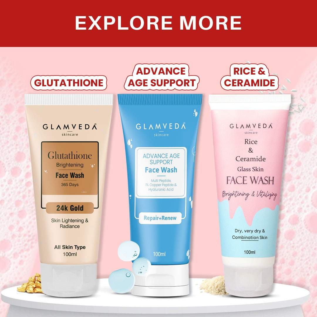 Glamveda Red Wine Advance Anti Ageing Face Wash