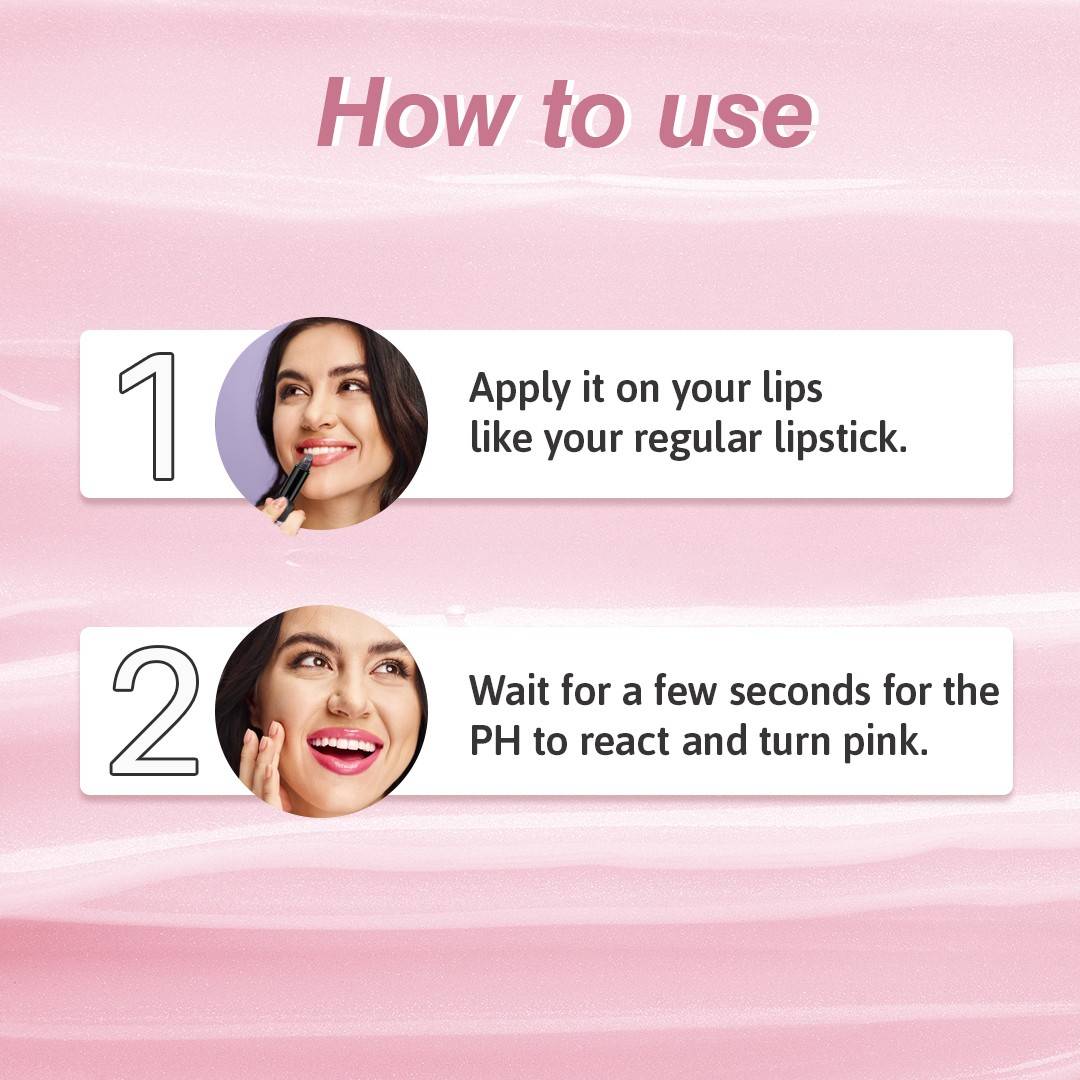 Glamveda PH Lipstick – Black to Glossy Pink Magic with Long-Lasting Nourishment & SPF 10 Pack OF 2 (8Gm)