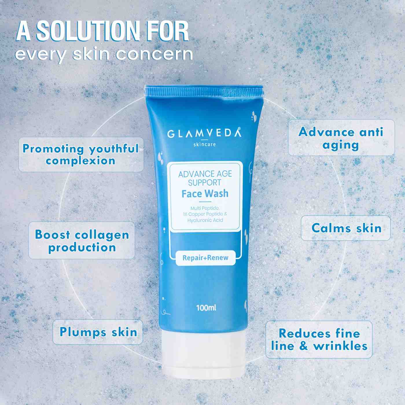 Copper Peptide & Hyaluronic Acid Advance Age Support face Wash