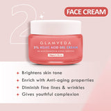 Glamveda 2% Kojic Acid Face Care Set – Brightening Face Wash & Cream Duo | Fades Dark Spots | Evens Skin Tone | Fights Acne & Boosts Radiance