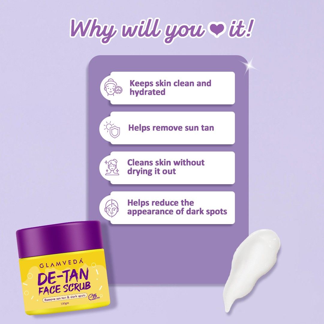 Glamveda De-tan Face Scrub