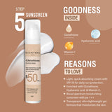 Glamveda Glutathione Skin Brightening and Lightening Combo | 5-Step Skincare Set For Glowing Skin | ( Face Wash + Face Cream + Sunscreen + Serum + Under Eye Cream )