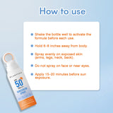 Glamveda Body Sunscreen Spray SPF 50 PA+++ | Water-Resistant, Non-Greasy & Quick-Absorbing | Broad Spectrum UV Protection for Outdoor Use – 100ml