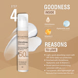 Glamveda Glutathione 4-Step Skincare Routine For Healthy & Radiant Skin | Skin Brightening and Lightening Combo ( Face Wash + Face Cream + Face Serum + Sunscreen )