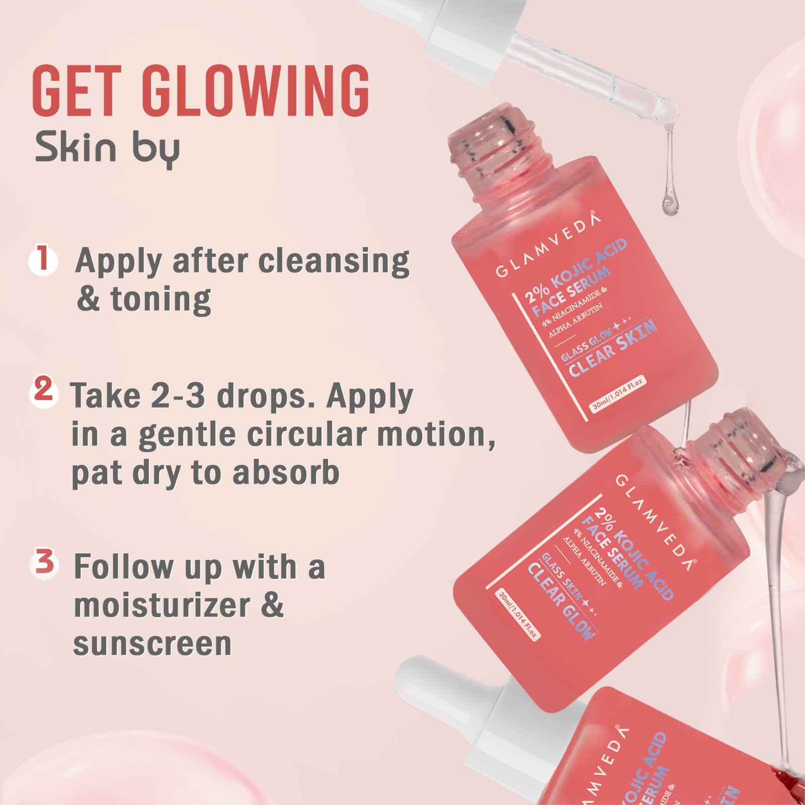 2% Kojic Acid Face Serum with Niacinamide & Alpha Arbutin | For Dark Spots