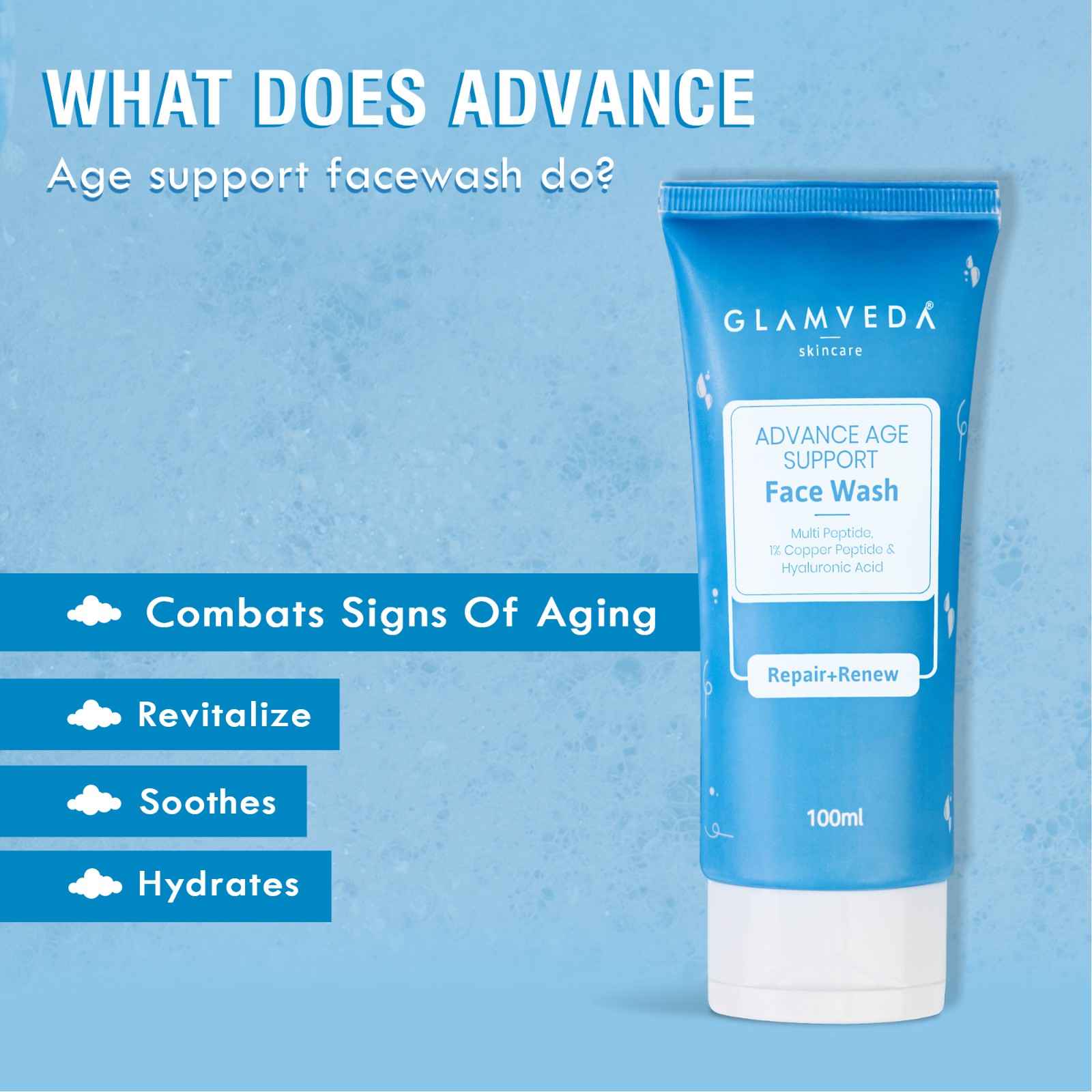 Copper Peptide & Hyaluronic Acid Advance Age Support face Wash