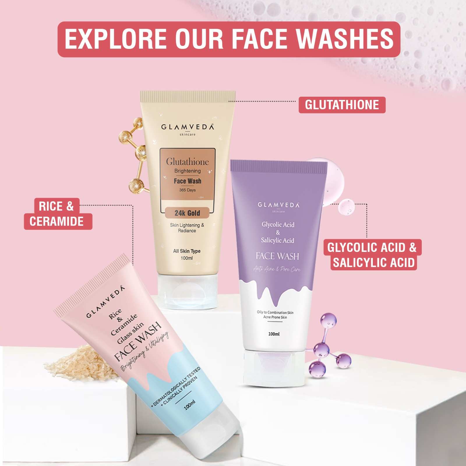 Glamveda Watermelon & Collagen Firming Face Wash