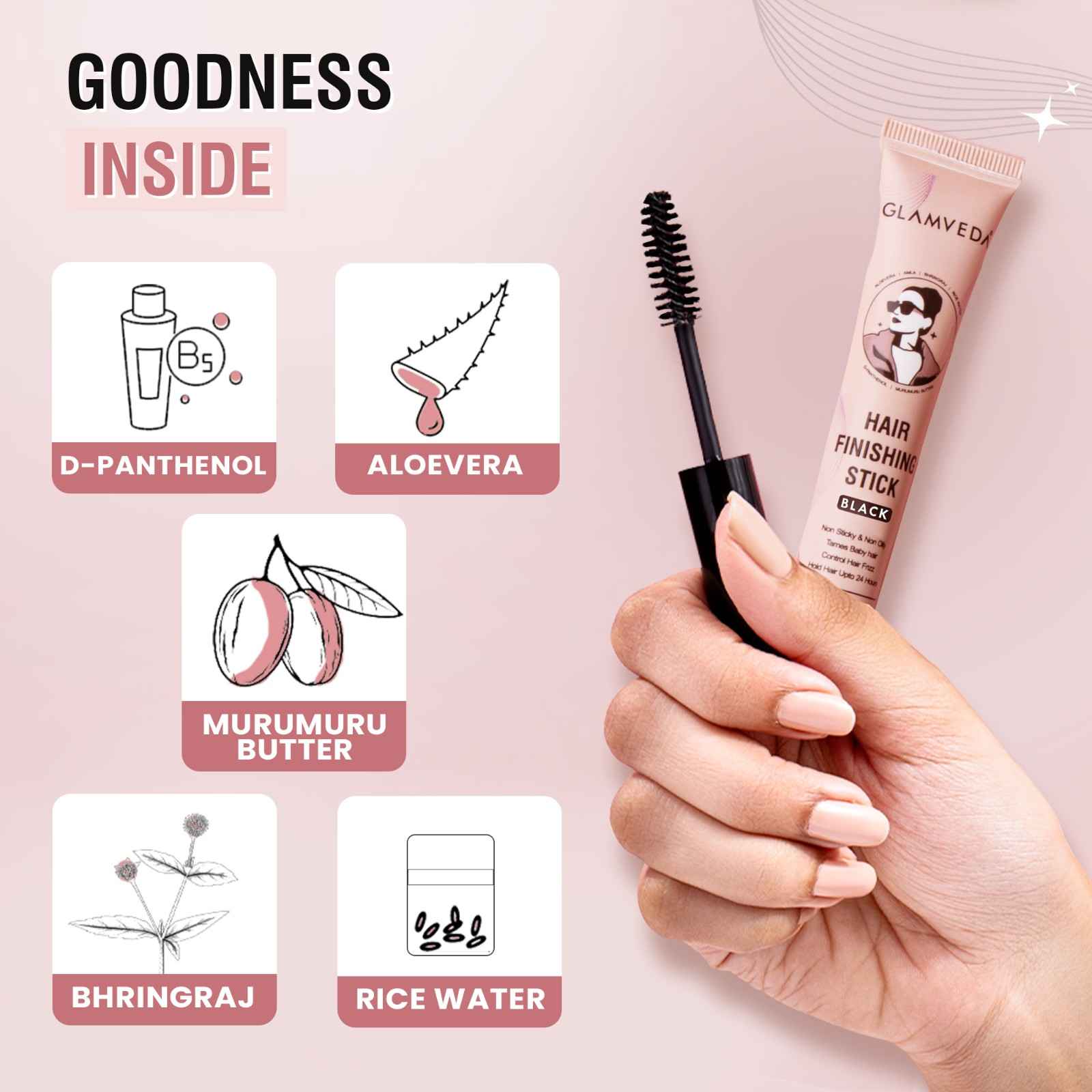 Glamveda Hair Finishing Stick Black 20ml