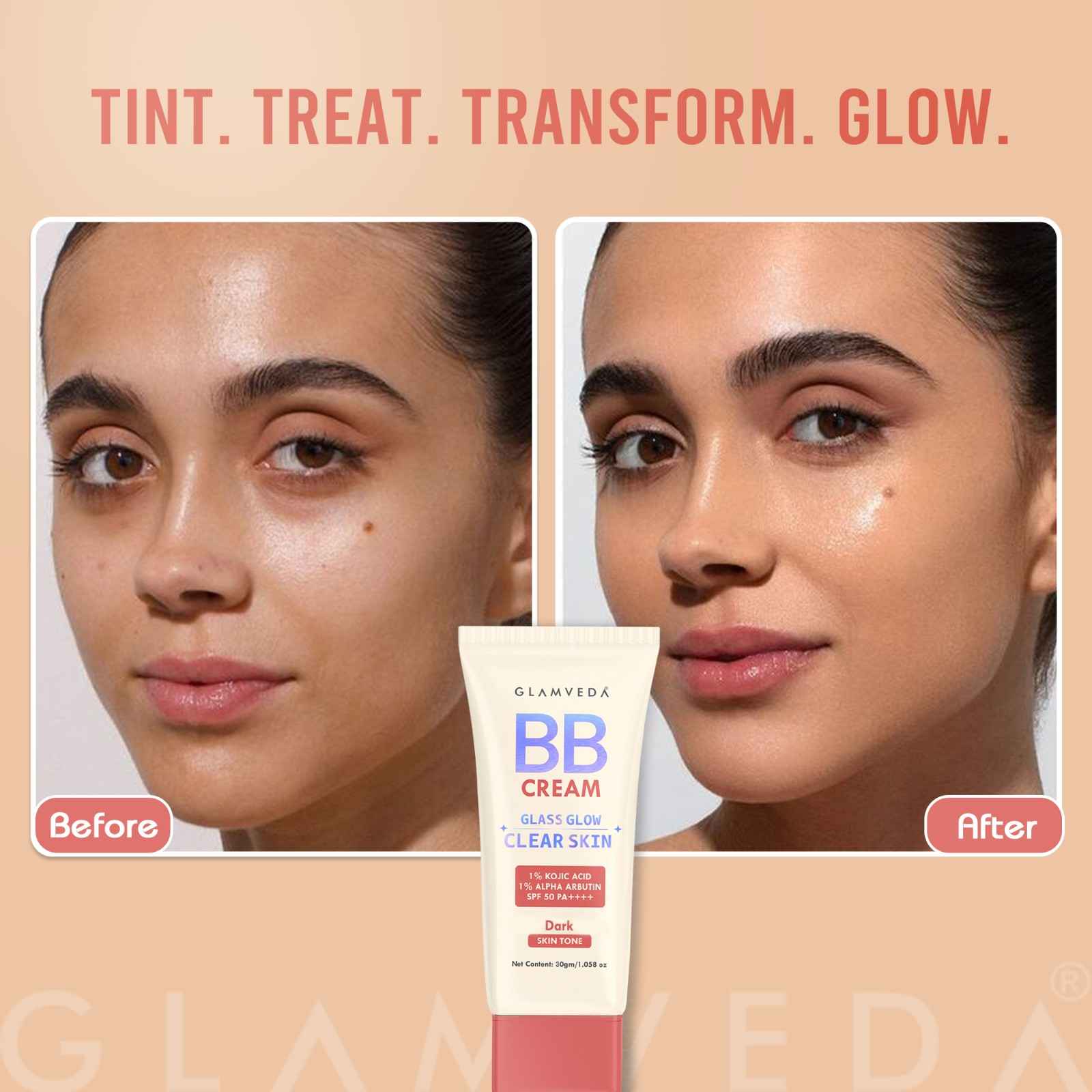 Glamveda BB Cream for Wheatish Skin Tone With SPF 50++++
