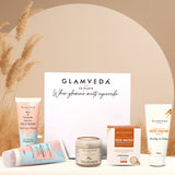 Glamveda Korean Glass Skin Rice & Ceramide Brightening Combo For Women with Gift Box | Face wash, Peel Off Mask, Facial Kit, Scrub & Face Mask