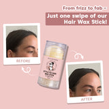 Glamveda Style Fix Hair Wax Stick | Non-Sticky, Non-Greasy Frizz Control for Baby Hair & Flyaways | Hair Styling Stick for All Hair Types