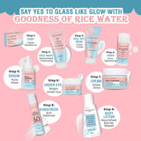 Glamveda Korean Glass Skin Rice & Ceramide Face Serum & Moisturizer Combo For Dry & Sensitive Skin Types