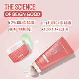 Glamveda 2% Kojic Acid Face Care Set – Brightening Face Wash & Cream Duo | Fades Dark Spots | Evens Skin Tone | Fights Acne & Boosts Radiance