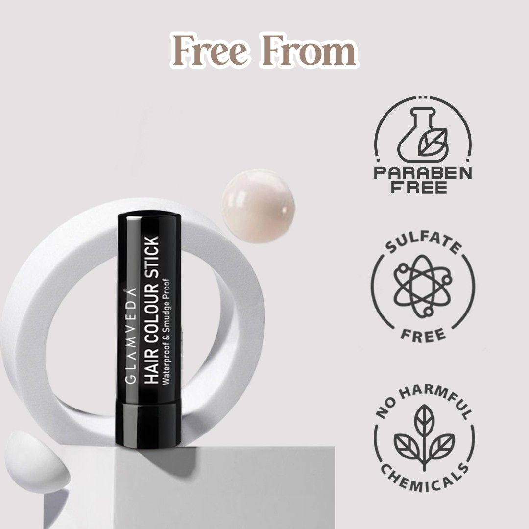 Glamveda Hair Cover-Up Stick | Instant Hairline & Root Filler – Black 4gm