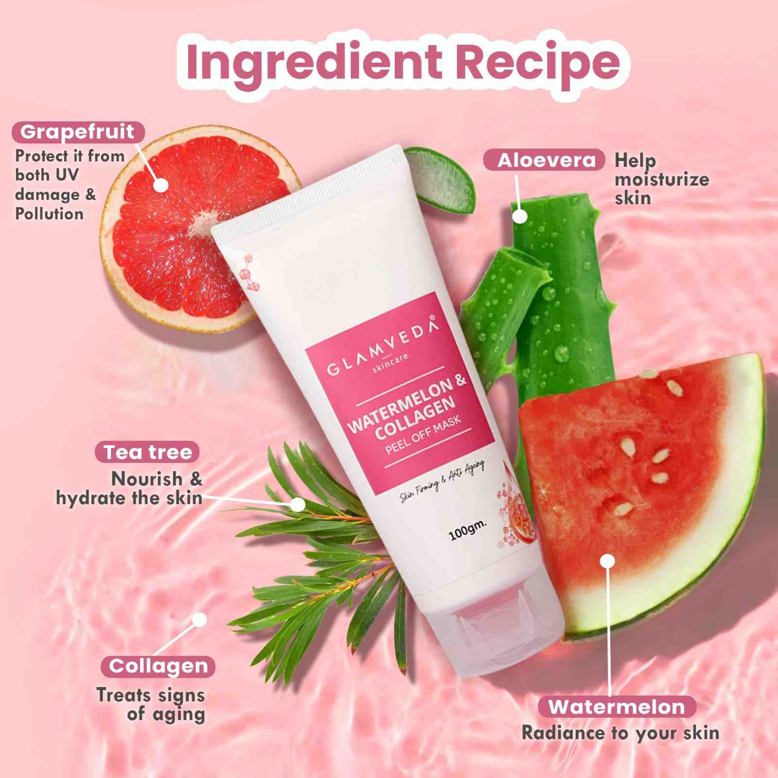 Watermelon & Collagen Peel off mask