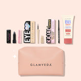 5-Products Makeup Kit – Smudge‑Proof Kajal, Gel Eyeliner, Colour‑Changing & Nude Lipsticks, BB Cream SPF 50 & Pouch
