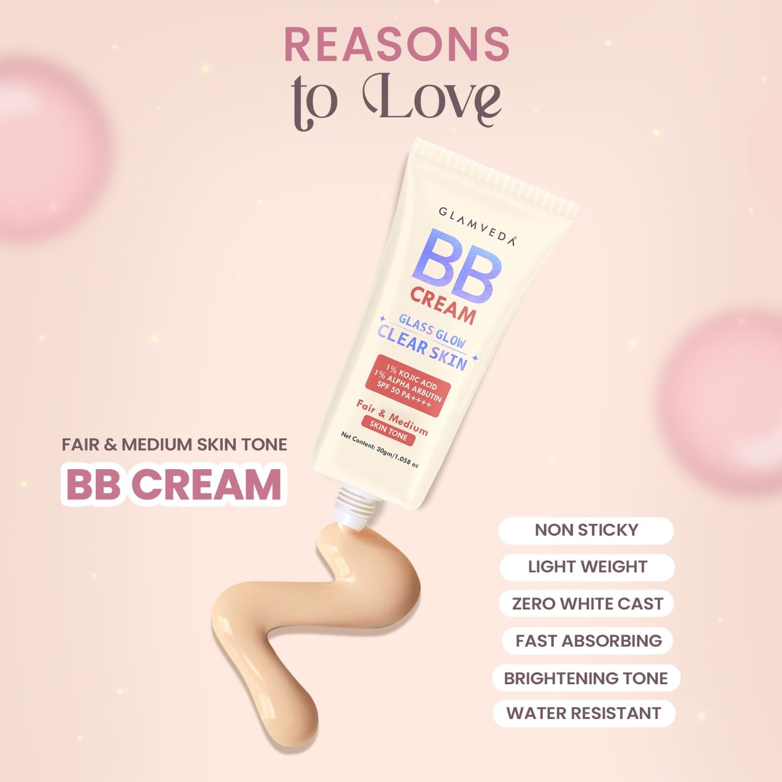 5-Products Makeup Kit – Smudge‑Proof Kajal, Gel Eyeliner, Colour‑Changing & Nude Lipsticks, BB Cream SPF 50 & Pouch