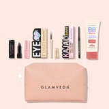 5-Products Makeup Kit – Smudge‑Proof Kajal, Gel Eyeliner, Colour‑Changing & Nude Lipsticks, BB Cream SPF 50(Dark) & Pouch