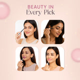 4-Products Makeup Kit- Kajal & Eyeliner (Black), Lip Gloss & Liquid Lipstick & Travel Pouch