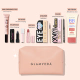 All‑in‑One Kit – Dark Edition Makeup & Hair Essentials: Kajal, Eyeliner, BB Cream, pH Lipstick, Lip Gloss, Bullet Lipstick, Hair Finishing Stick & Pouch