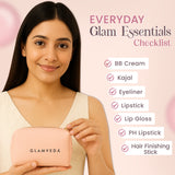All‑in‑One Kit – Dark Edition Makeup & Hair Essentials: Kajal, Eyeliner, BB Cream, pH Lipstick, Lip Gloss, Bullet Lipstick, Hair Finishing Stick & Pouch