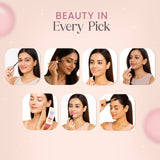 All‑in‑One Kit – Light Edition Beauty Essentials: Kajal, Eyeliner, BB Cream, pH Lipstick, Lip Gloss, Bullet Lipstick, Hair Finishing Stick & Pouch