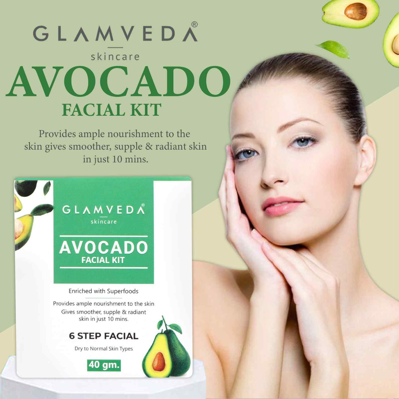 Glamveda Avocado Superfood facial kit 40gm