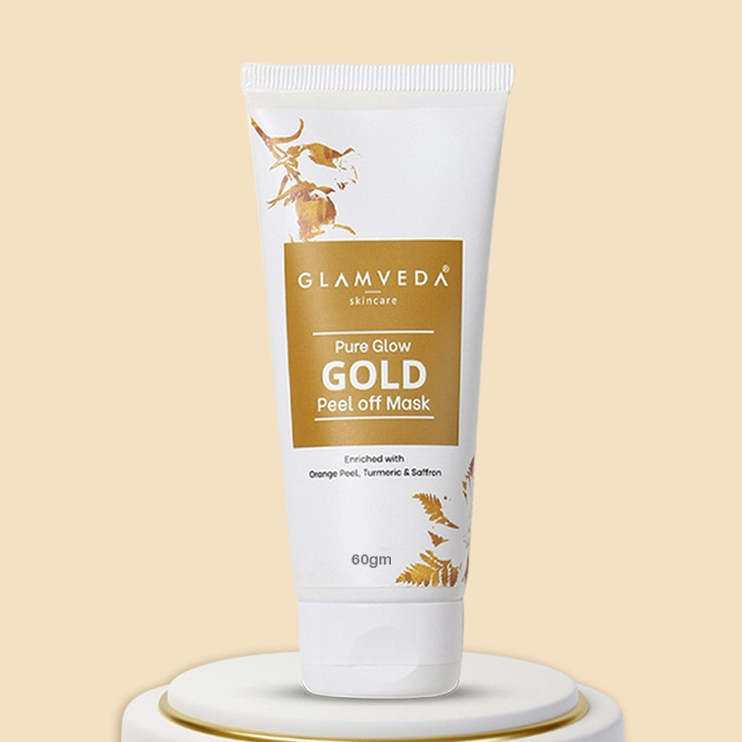 Glamveda Pure Glow Gold Peel Off Mask Enriched With Orange Peel | 60gm