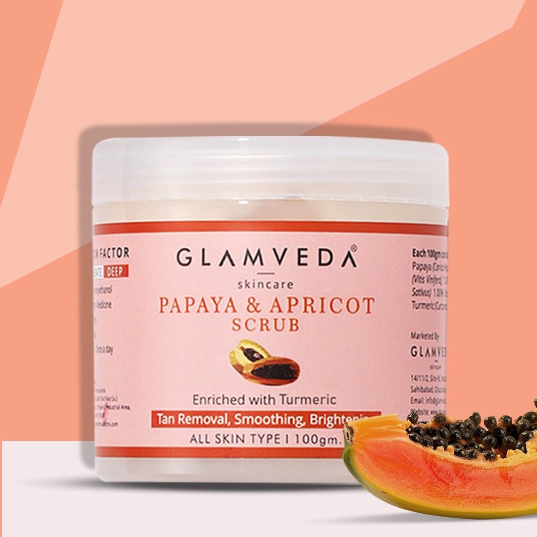 Glamveda Papaya & Apricot Anti Tan Scrub 100gm