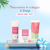 Glamveda Watermelon & Collagen Anti Ageing Combo Gift Pack | Reduces signs of ageing | Face Wash, Facial Kit & Peel Off Mask