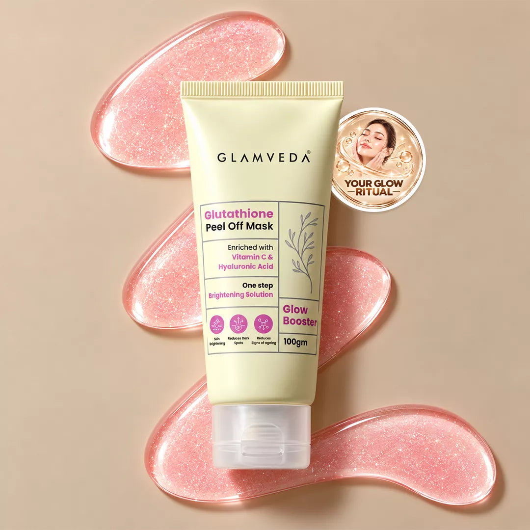 Glutathione Peel-Off Mask with Vitamin C & Hyaluronic Acid for Skin Brightening Reduce Dark Spot & Pigmentation