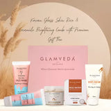 Glamveda Korean Glass Skin Rice & Ceramide Brightening Combo For Women with Gift Box | Face wash, Peel Off Mask, Facial Kit, Scrub & Face Mask