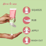 How to apply of Glamveda Watermelon & Collagen Firming Face Wash