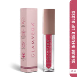 Glamveda High Shine Serum Infused Lip Gloss | Foxy - 115 ( Berry Pink ) 4.5ml