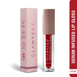 Glamveda High Shine Serum Infused Lip Gloss | Love - 118 ( Brick Red ) 4.5ml