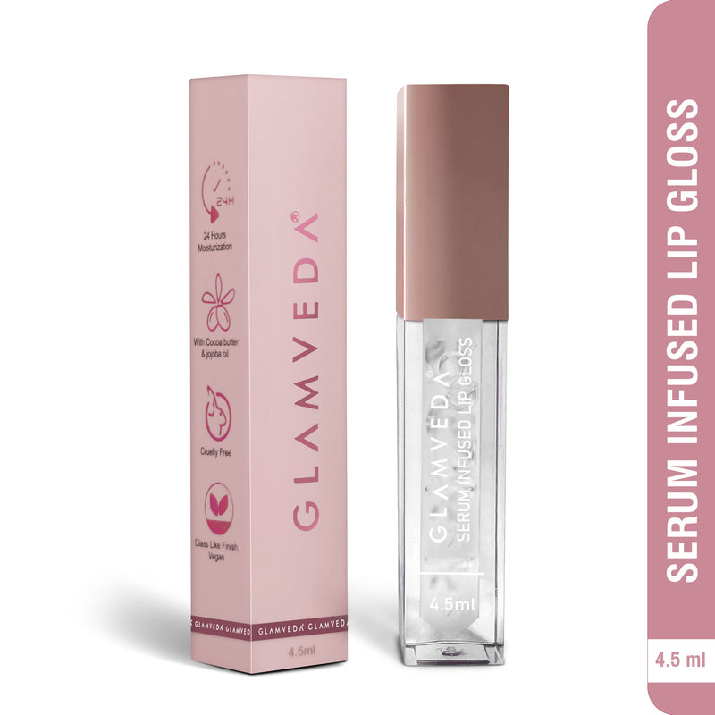 Glamveda High Shine Serum Infused Transparent Lip Gloss (Stunner - 110) 4.5ml