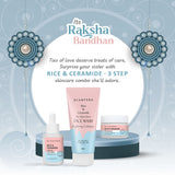 Glamveda Korean Glass Skin Rice & Ceramide 3 Step Combo | Face Wash, Serum & Moisturizer