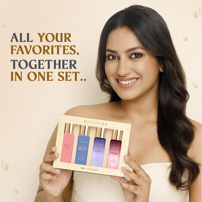 Floral Fantasy  - Date Night+Seductress+Goddess Jasmine+Floral Bae | Luxury Pure Perfume Gift Set for Women 4 x 20ml