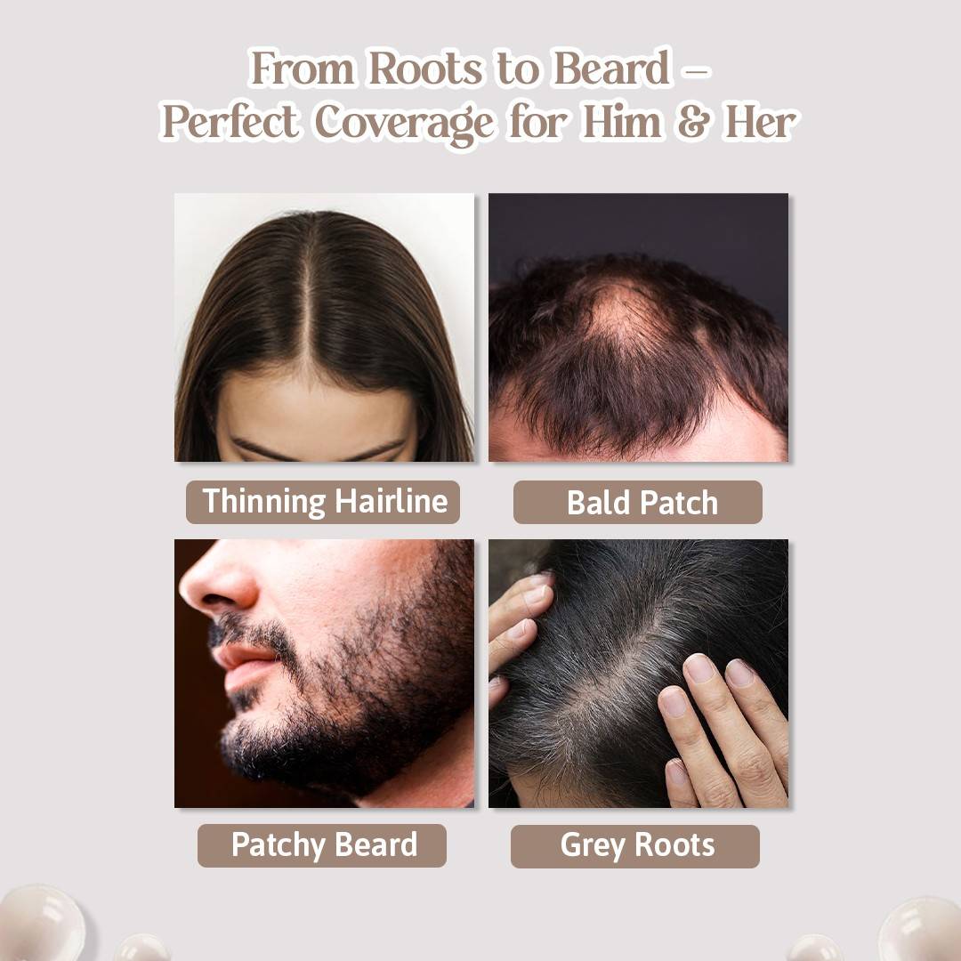 Glamveda Hair Cover-Up Stick | Instant Hairline & Root Filler – Black 4gm