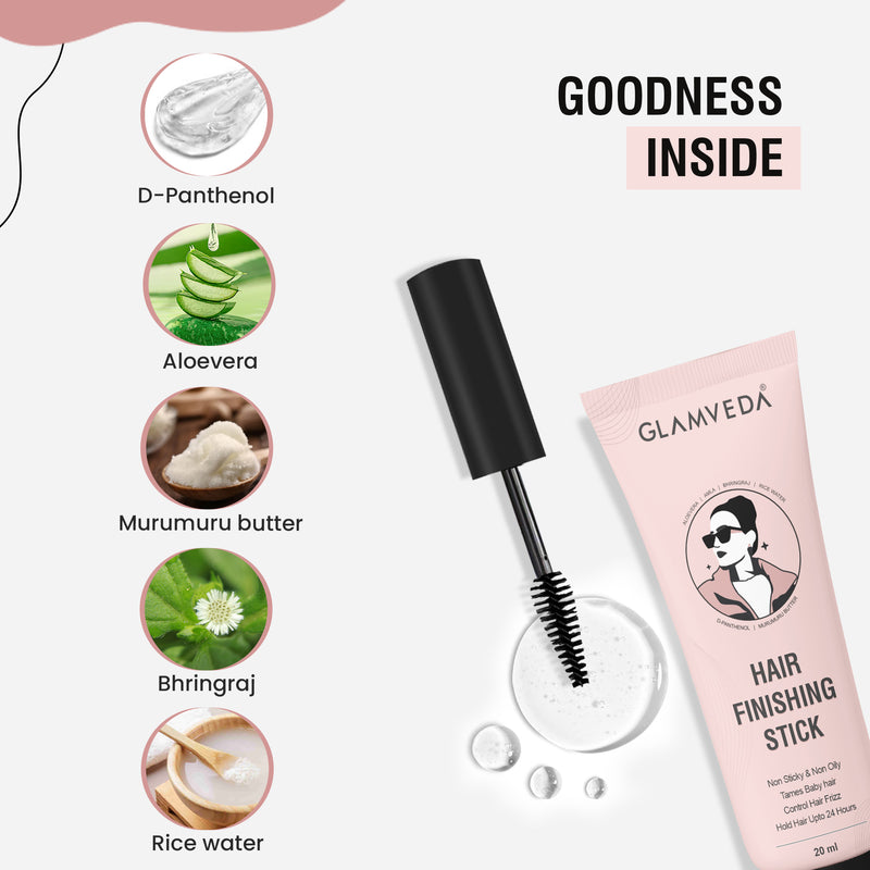 Glamveda Hair Finishing Stick For Women | Anti Flyaway for Smooth, Non-Greasy Hair Gel  (20 ml)