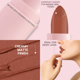 Glamveda Ultra Pigmented Creamy Matte Lipstick with Ceramides, Waterproof - Mocha Muse - 307