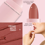 Glamveda Ultra Pigmented Creamy Matte Lipstick with Ceramides, Waterproof - Caramel Kiss - 309